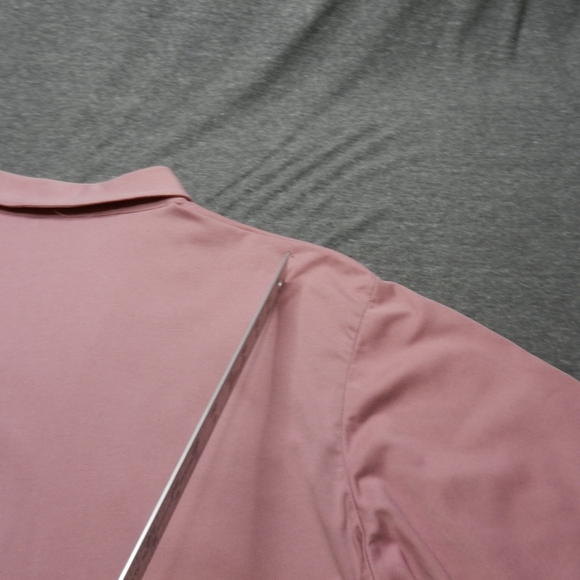 VINTAGE Enro Featherlock Shirt Size XL Pink Rose Polo Double Pocket - Picture 7 of 12